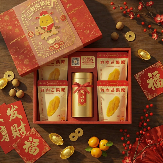 🏮【馬到成功．六六大順】           鮮肉芒果加茶春節禮盒預購中 🏮